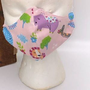 Pink Animal Print Face Mask ~New!